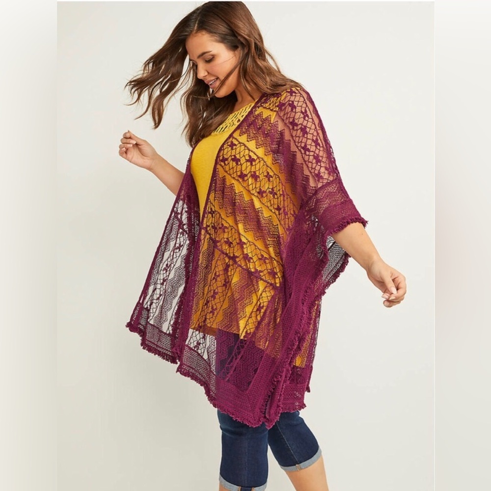 LB Crochet Kimono “Pickled Beet”